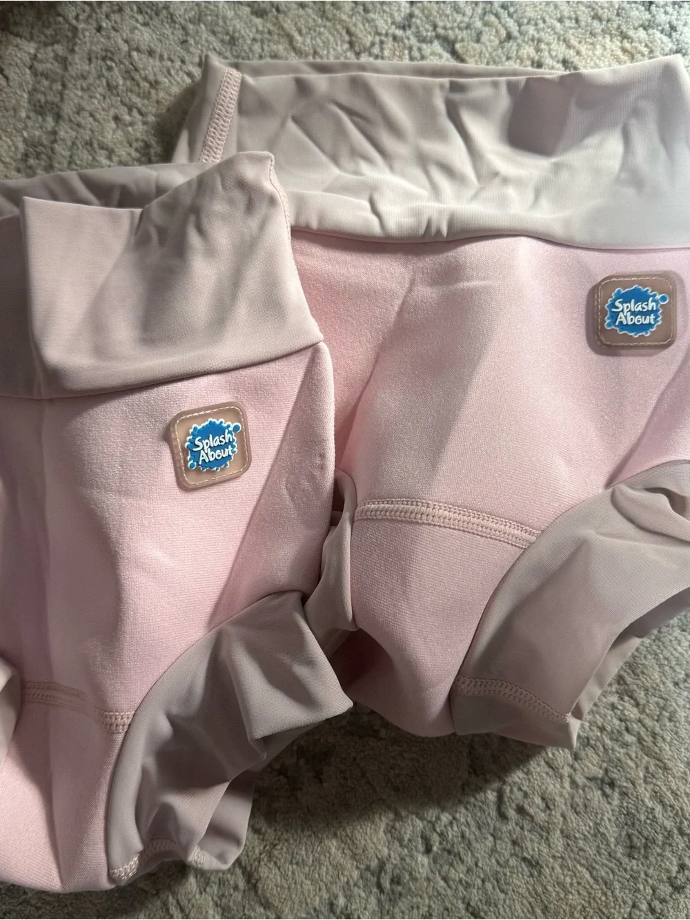 SET Of 7 Reusable Cloth Diaper Set - Pink, Green, Orange and 2 reusable swim